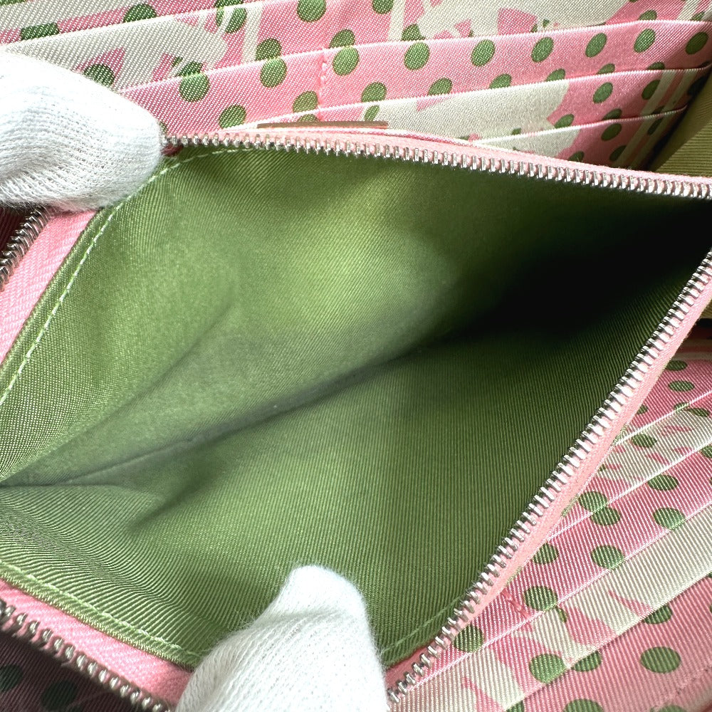 HERMES Azap Long Silk-in Round Zipper Long Wallet, Epsom Leather, Women's, Pink