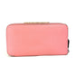 HERMES Azap Long Silk-in Round Zipper Long Wallet, Epsom Leather, Women's, Pink