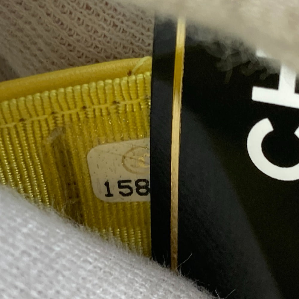 CHANEL AP0250 CC ココマーク マトラッセ キルティング チェーンウォレット 斜め掛け 長財布 カバン ポシェット ショルダーバッグ ラムスキン レディース イエロー - brandshop-reference