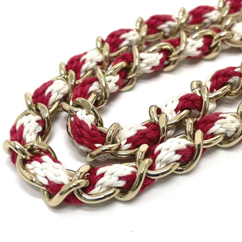 CHANEL AS0209 ココマーク CC ラウンド スモール チェーン クルーズライン　カバン ポシェット ショルダーバッグ ラムスキン レディース ホワイト/レッド - brandshop-reference