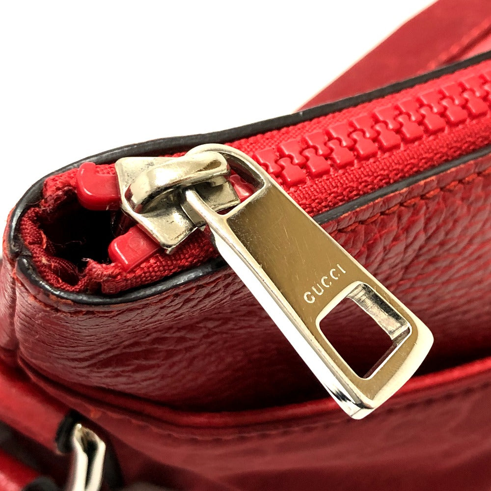 GUCCI 510342 GG カバン ショルダーバッグ ナイロン/レザー レディース レッド
