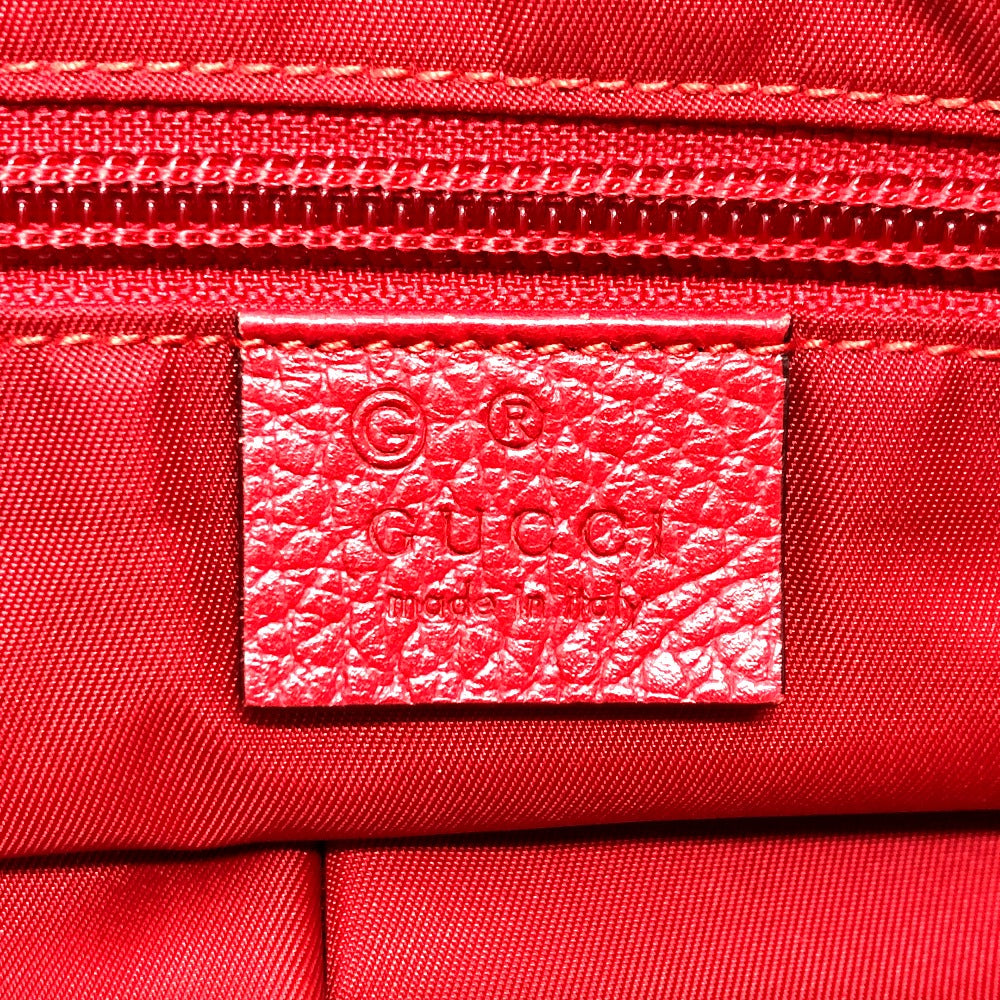 GUCCI 510342 GG カバン ショルダーバッグ ナイロン/レザー レディース レッド