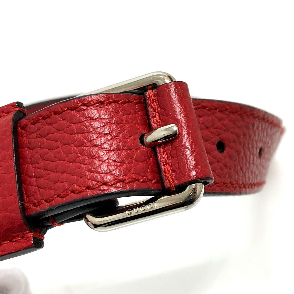 GUCCI 510342 GG カバン ショルダーバッグ ナイロン/レザー レディース レッド