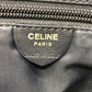 CELINE Circle Logo Vintage Shoulder Bag in Nylon/Leather, Black
