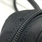 CELINE Circle Logo Vintage Shoulder Bag in Nylon/Leather, Black