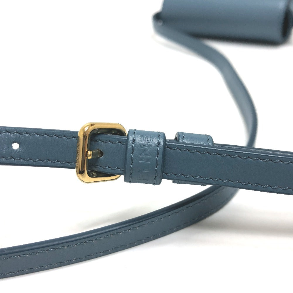 CELINE トリオンフ ミニ ブザス キュイル ショルダーバッグ レザー レディース ブルー