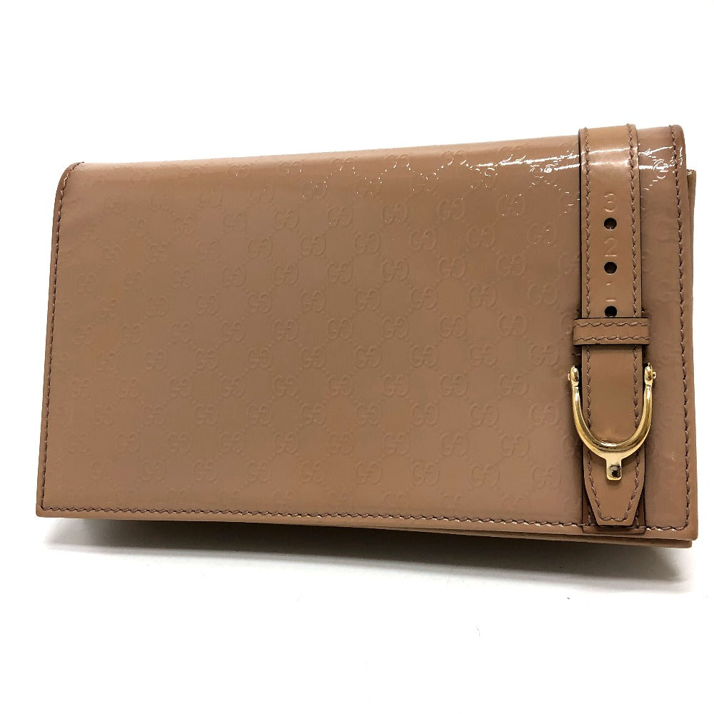 GUCCI 354086 GG Micro Gucci Gucci Nice Shoulder Bag Enamel Women's Beige