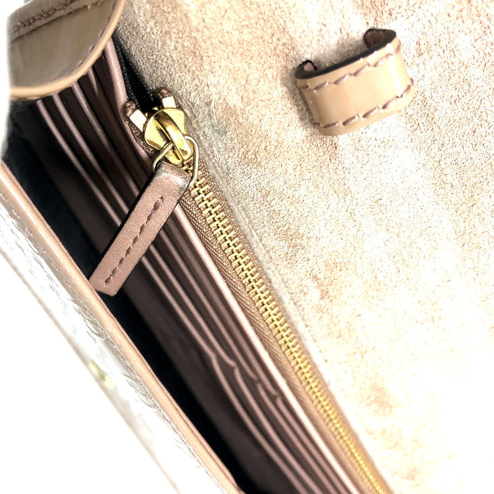 GUCCI 354086 GG Micro Gucci Gucci Nice Shoulder Bag Enamel Women's Beige