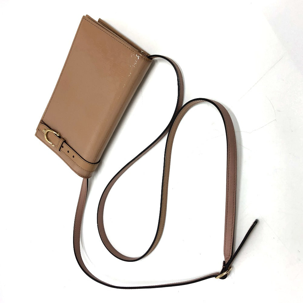 GUCCI 354086 GG Micro Gucci Gucci Nice Shoulder Bag Enamel Women's Beige