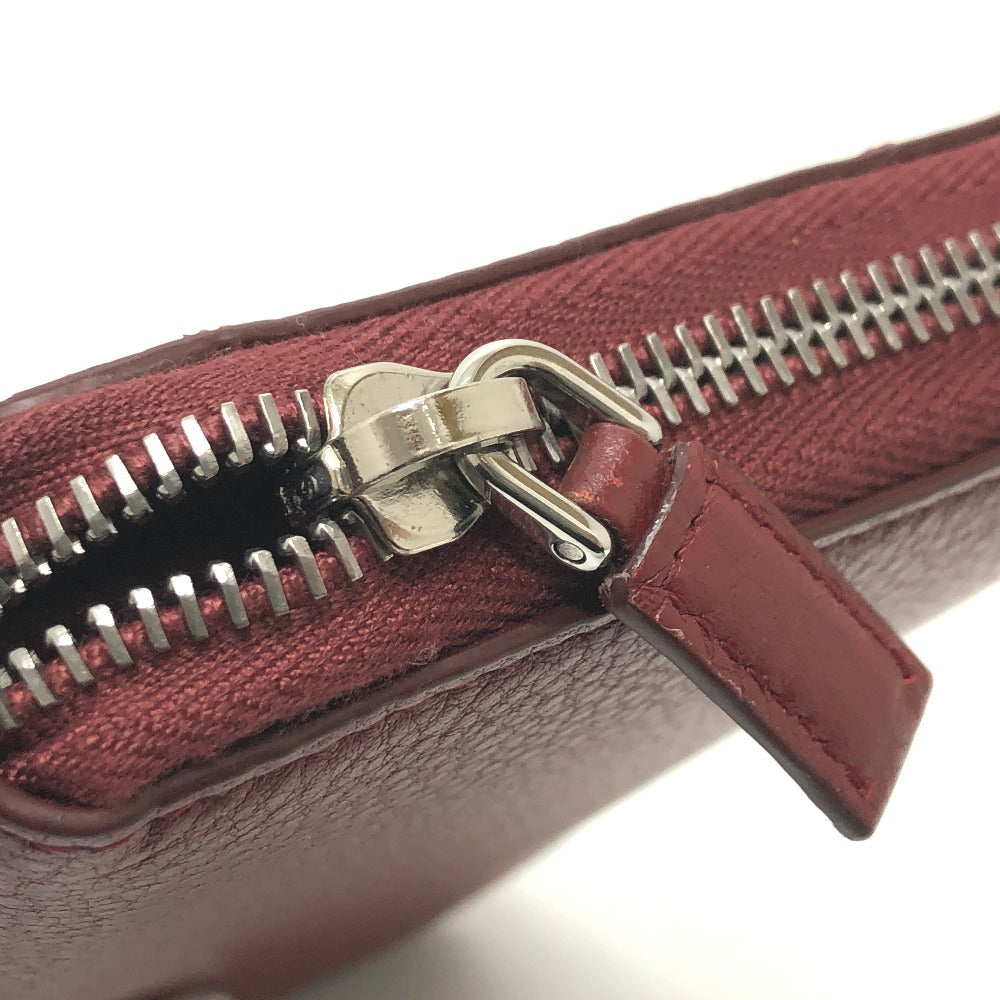 PRADA 2ML317 Logo Gradient Round Zip Wallet, Leather, Men's, Red
