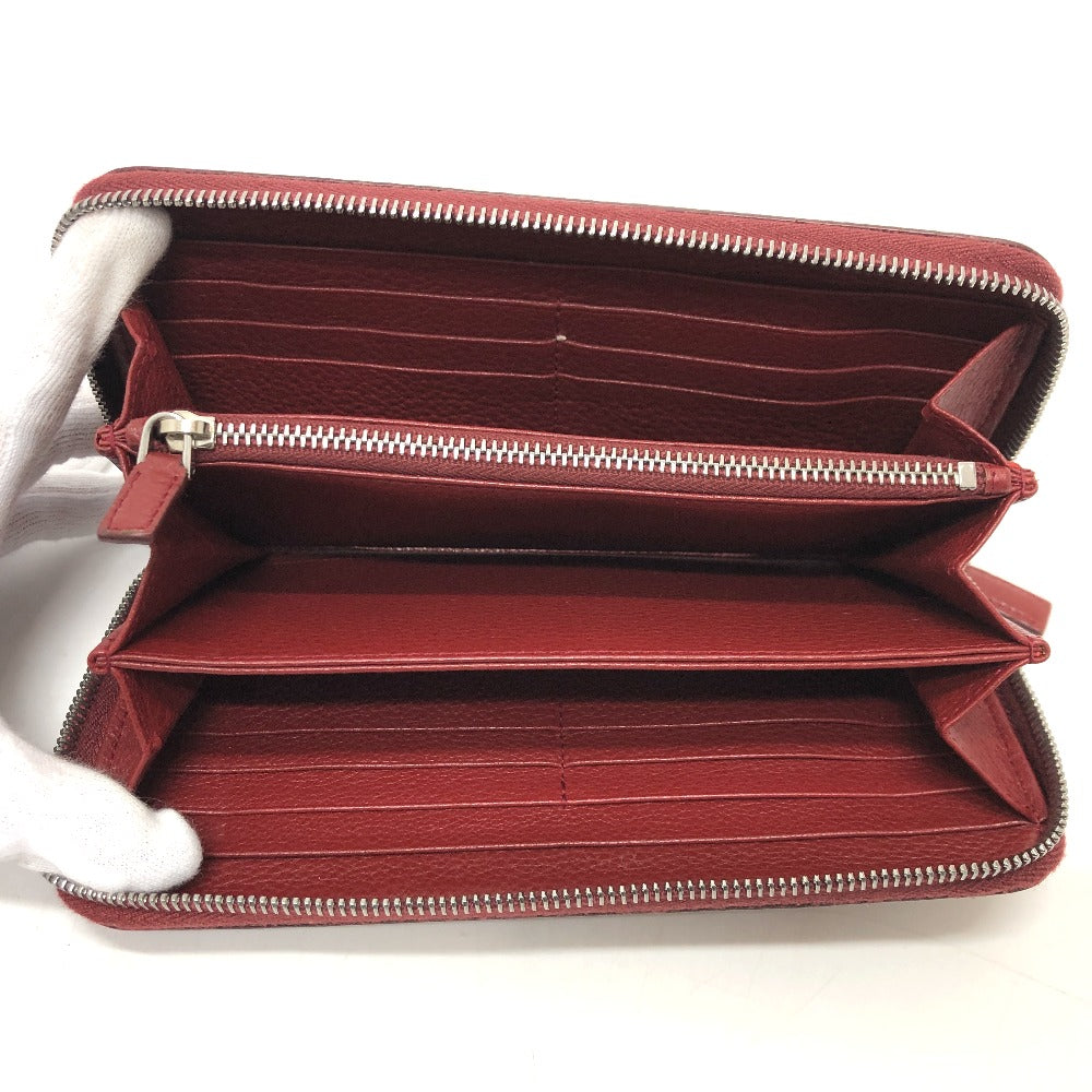 PRADA 2ML317 Logo Gradient Round Zip Wallet, Leather, Men's, Red