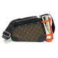LOUIS VUITTON M46462 モノグラムマカサー バイカー メッセンジャー カバン ショルダーバッグ モノグラムマカサーキャンバス メンズ ブラウン