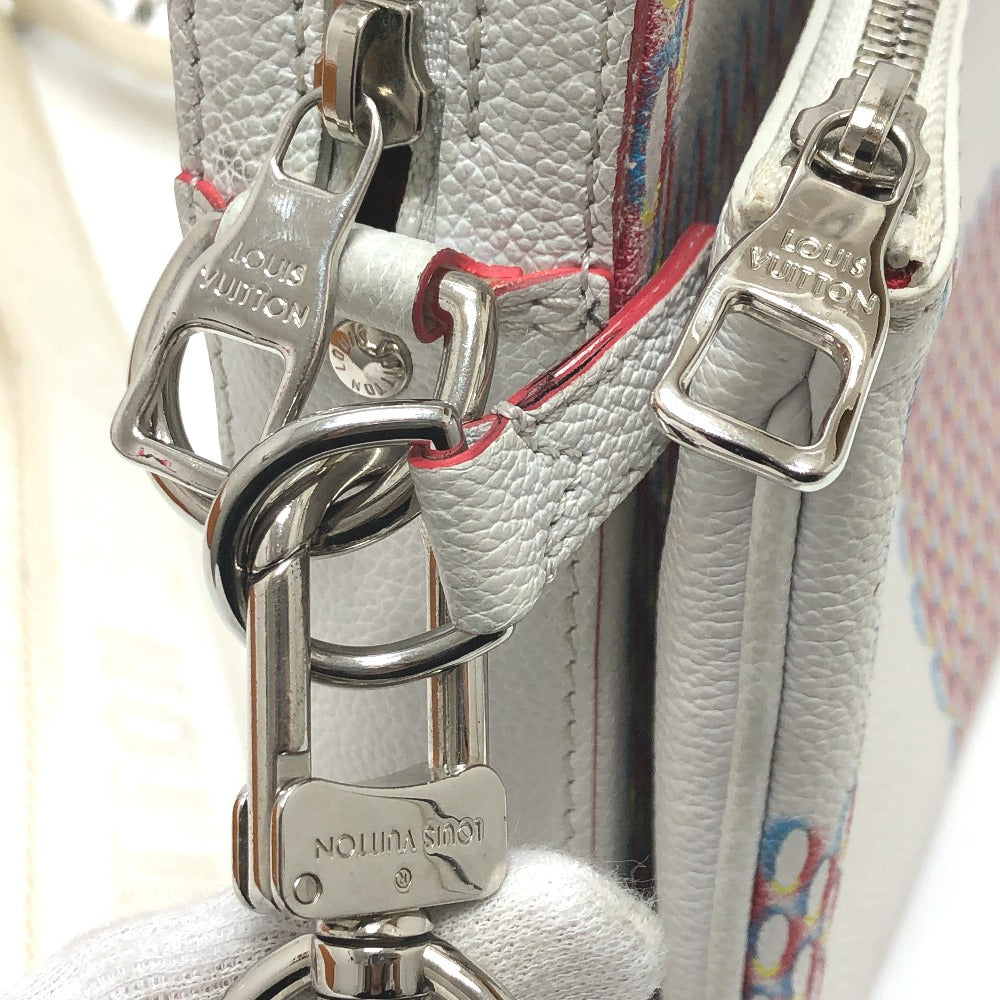 LOUIS VUITTON M20665 Damier Giant Spray Trio Messenger Shoulder Bag in Damier Giant Canvas, Men's, Blanc White