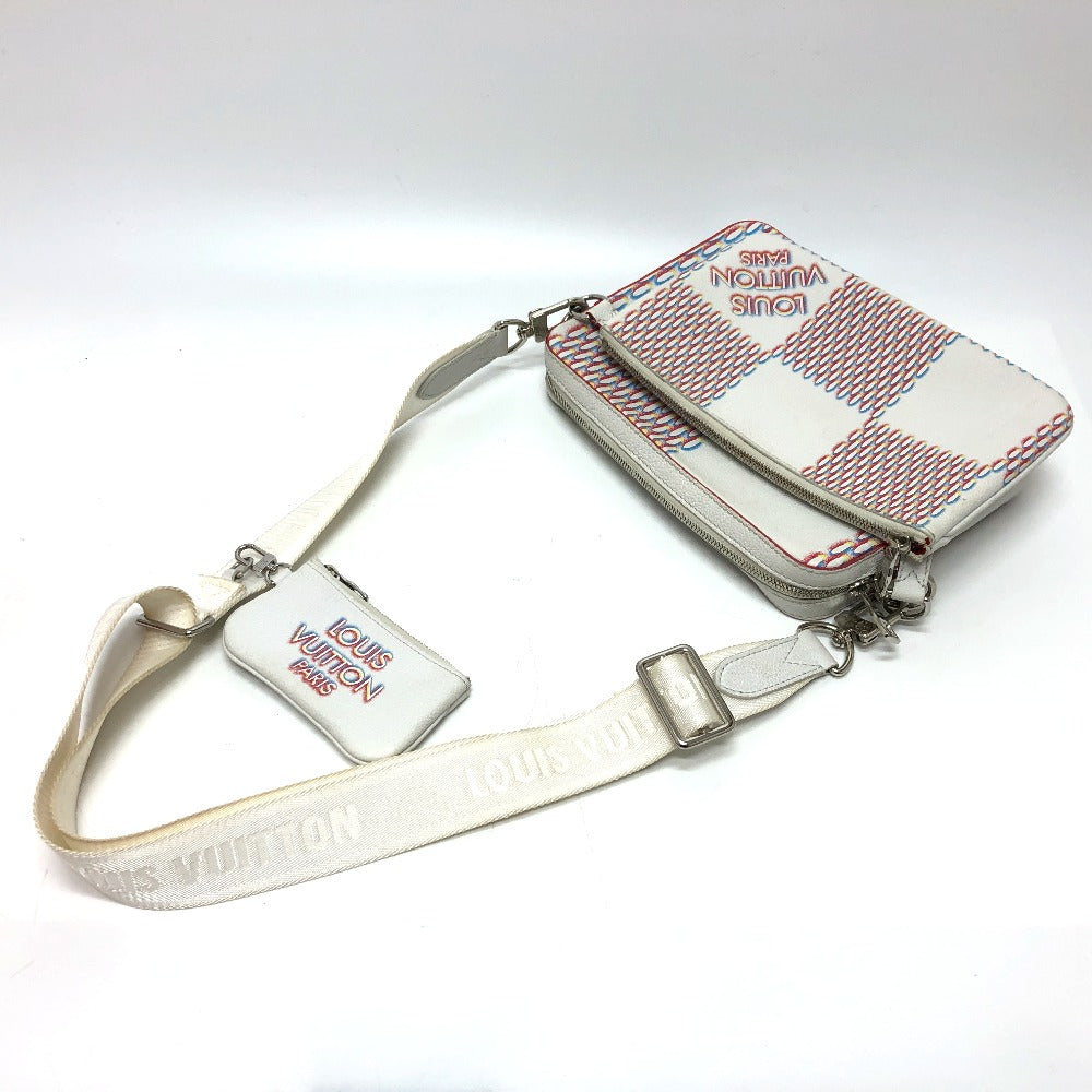 LOUIS VUITTON M20665 Damier Giant Spray Trio Messenger Shoulder Bag in Damier Giant Canvas, Men's, Blanc White