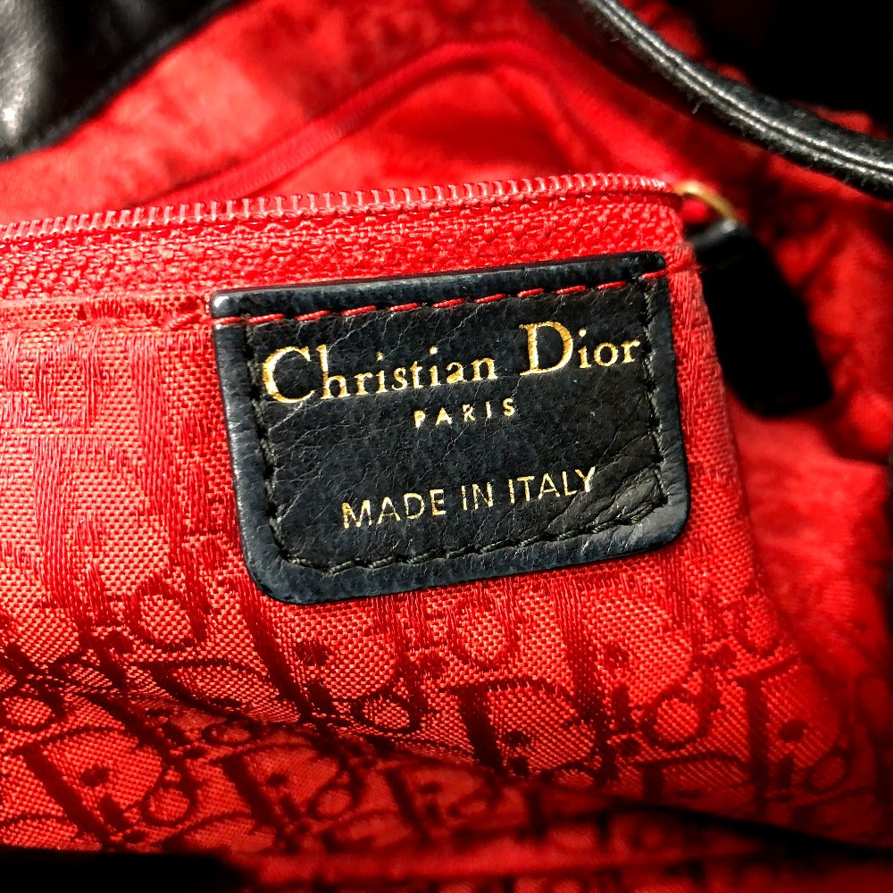 Christian Dior カナージュ キルティング 巾着 ショルダーバッグ レザー レディース - brandshop-reference