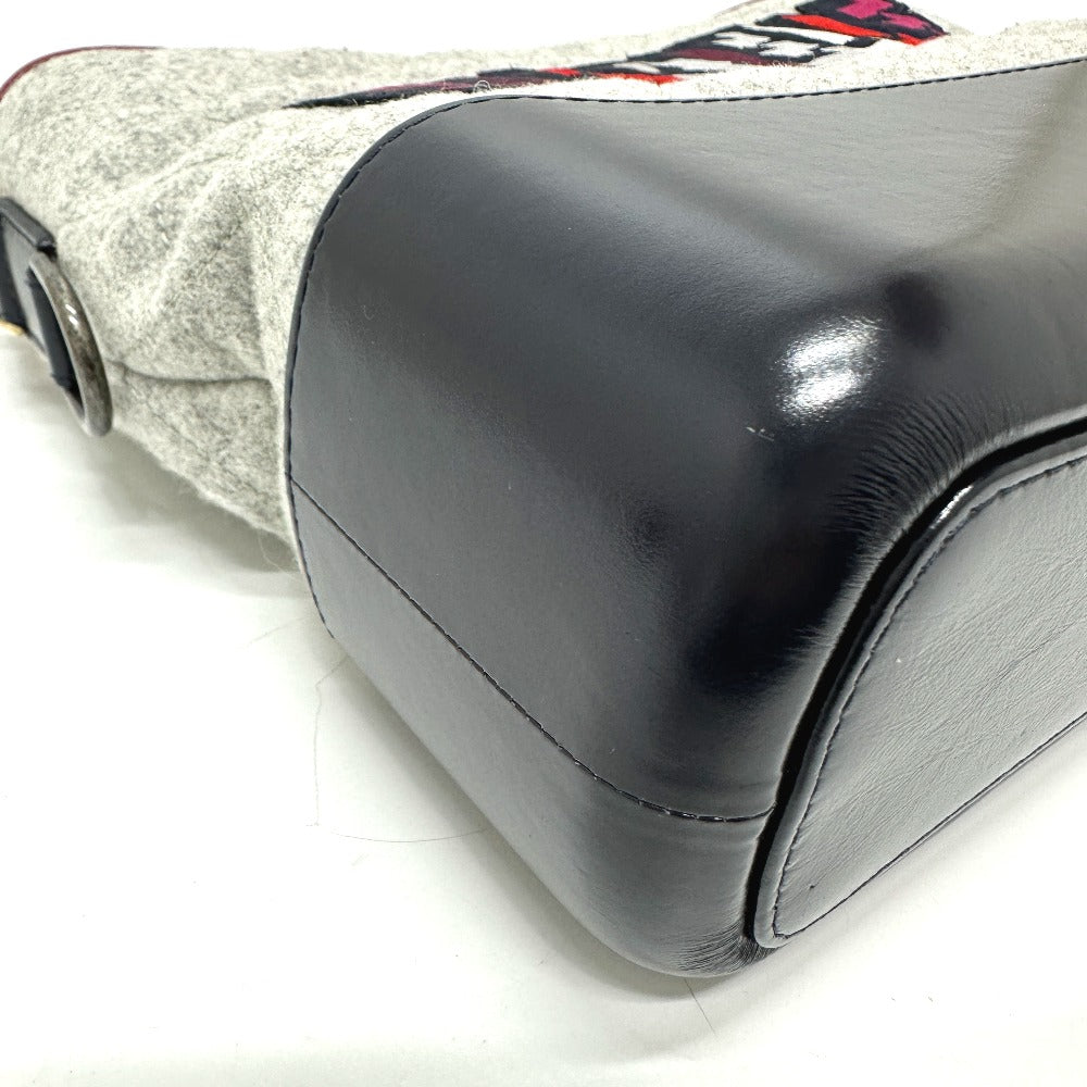 CHANEL CC Coco Mark Gabriel de Logo Chain Bag Shoulder Bag Calfskin Women's Gray