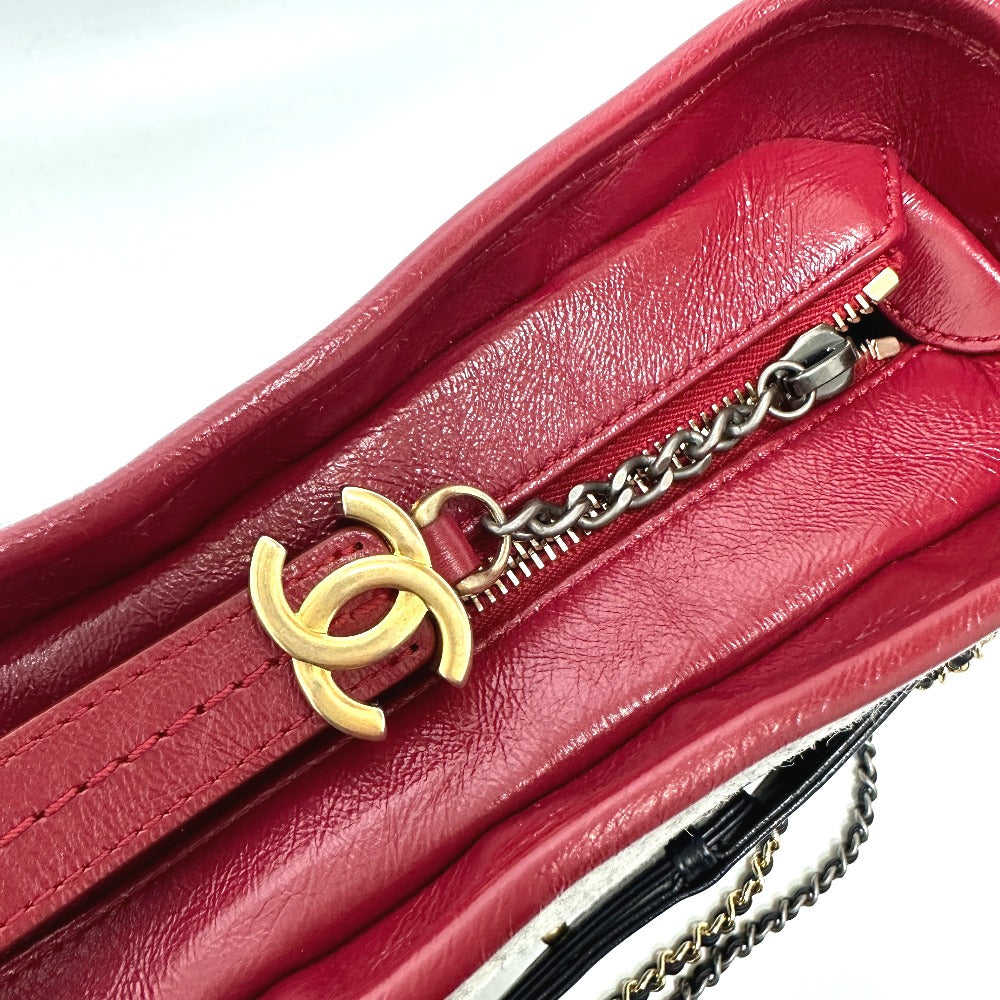 CHANEL CC Coco Mark Gabriel de Logo Chain Bag Shoulder Bag Calfskin Women's Gray