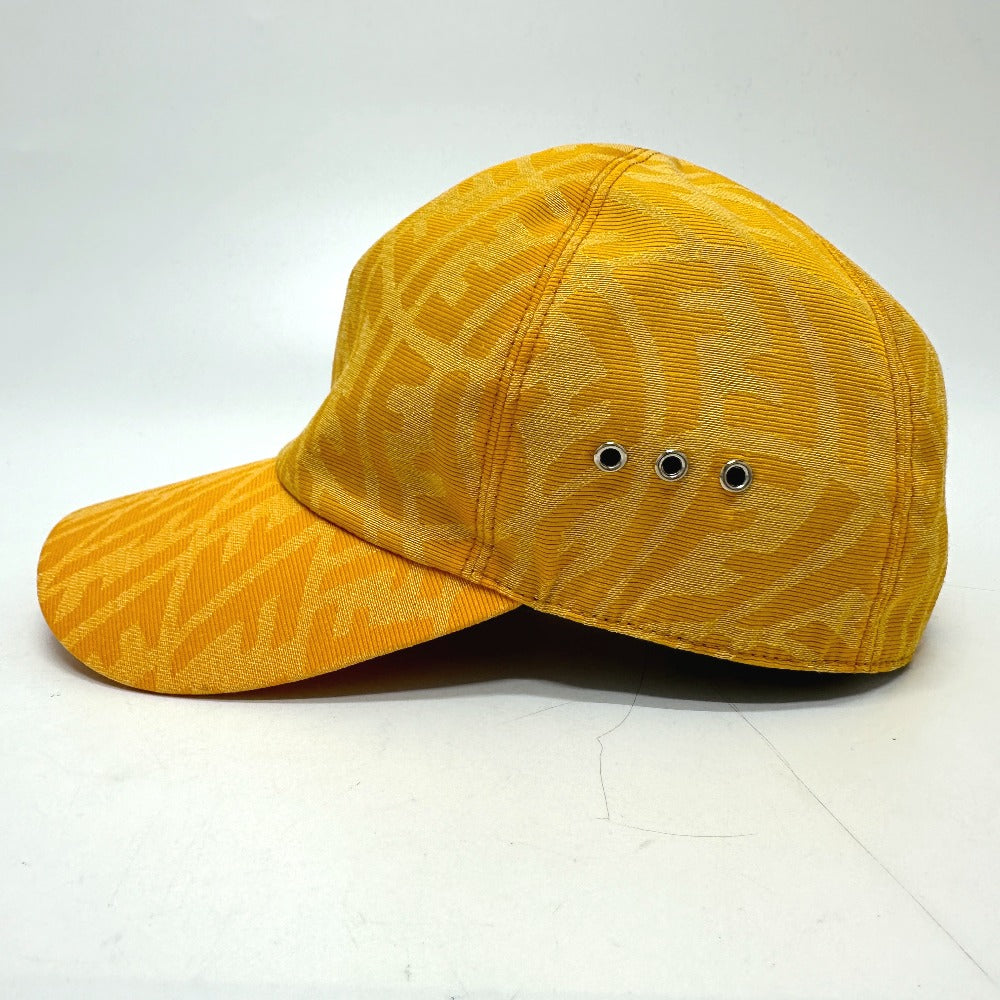 FENDI FXQ768 Zucca Baseball Cap, Canvas, Women's, Yellow