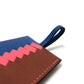 HERMES Clé Grand Trace Crochet Key Ring, Epson, Women's, Brick x Bleu Zéliege x Rose Azalee, Blue