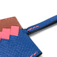 HERMES Clé Grand Trace Crochet Key Ring, Epson, Women's, Brick x Bleu Zéliege x Rose Azalee, Blue