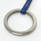 HERMES Clé Grand Trace Crochet Key Ring, Epson, Women's, Brick x Bleu Zéliege x Rose Azalee, Blue