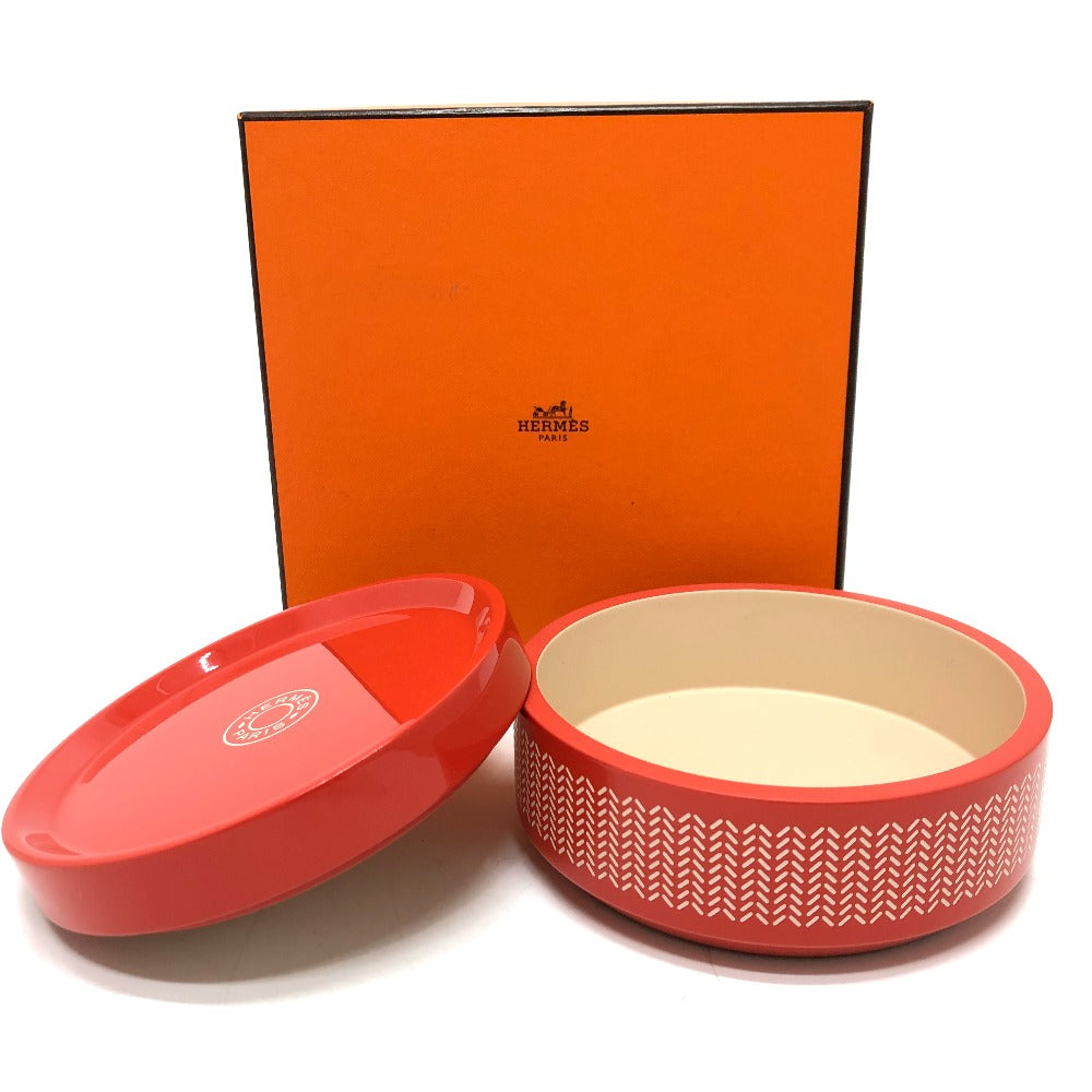 HERMES Boudoir PM Box, Ornament, Interior Accessories, Lacquer, Unisex, Orange