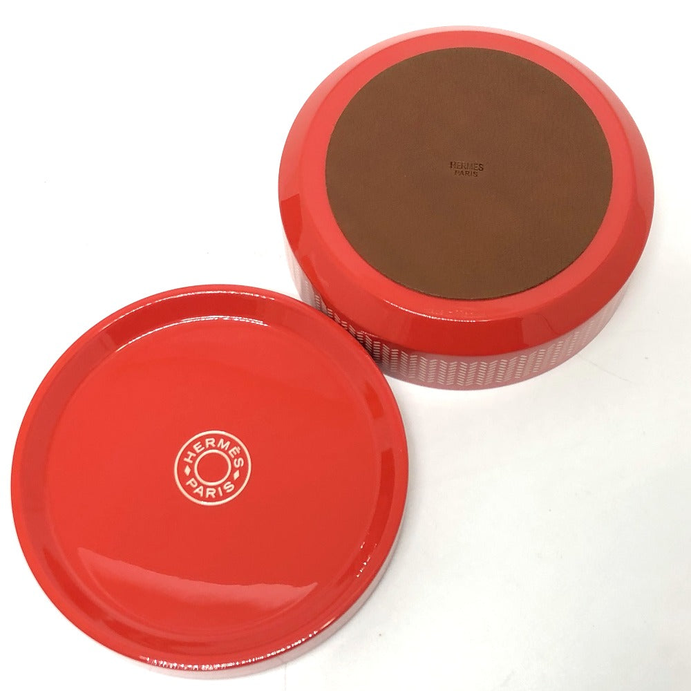 HERMES Boudoir PM Box, Ornament, Interior Accessories, Lacquer, Unisex, Orange