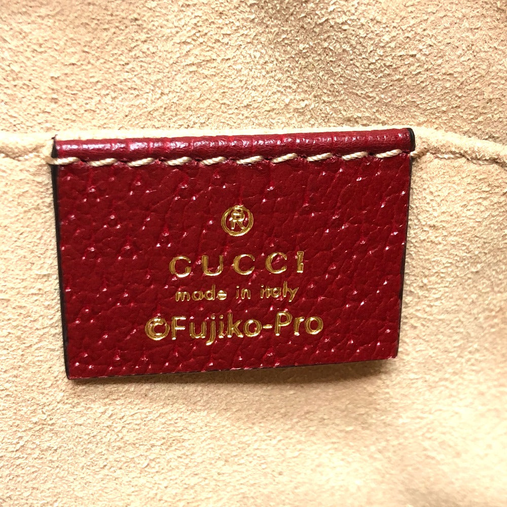 GUCCI 647784 GG Supreme Doraemon x GUCCI Shoulder Bag in GG Supreme Canvas, Brown, Women's
