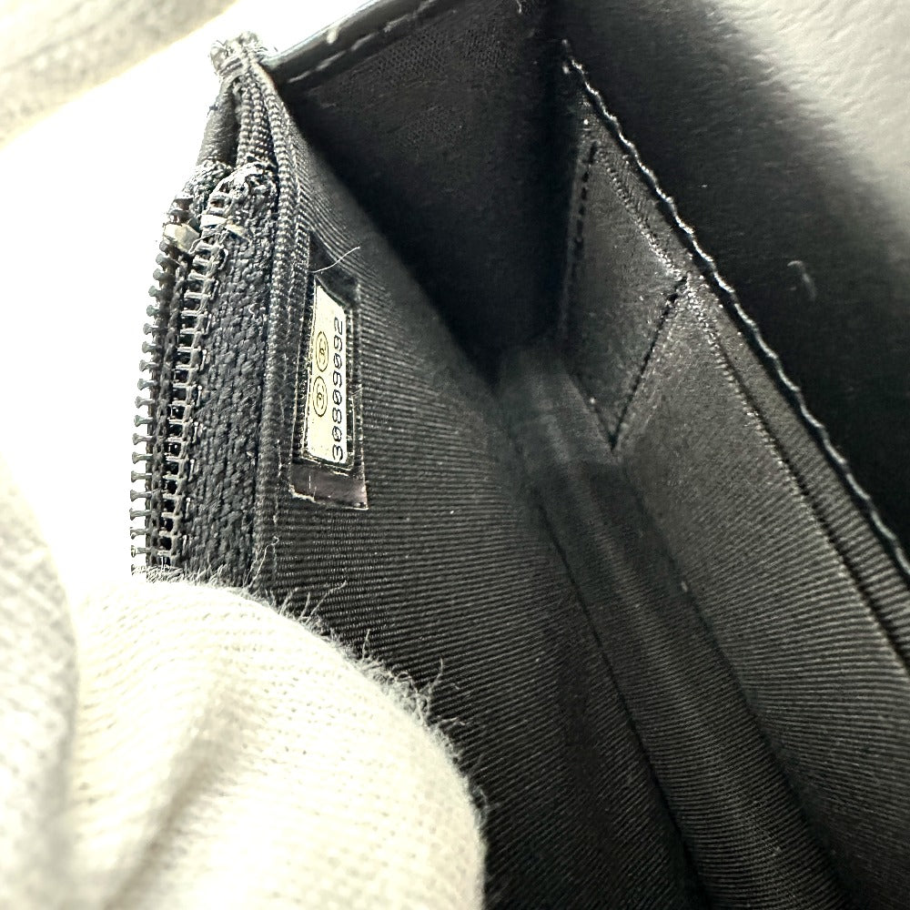 CHANEL CC ココマーク パールショルダー チェーンウォレット 斜め掛け カバン 長財布 ショルダーバッグ ラムスキン レディース ブラック - brandshop-reference