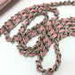 CHANEL A82527 CC Coco Mark Matelasse Wild Stitch Chain Wallet Long Wallet Shoulder Bag Lambskin Women's Pink