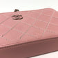 CHANEL A82527 CC Coco Mark Matelasse Wild Stitch Chain Wallet Long Wallet Shoulder Bag Lambskin Women's Pink