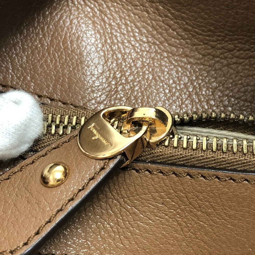 Salvatore Ferragamo ガンチーニ 肩掛けバッグ カバン トートバッグ キャンバス/レザー メンズ ベージュ - brandshop-reference