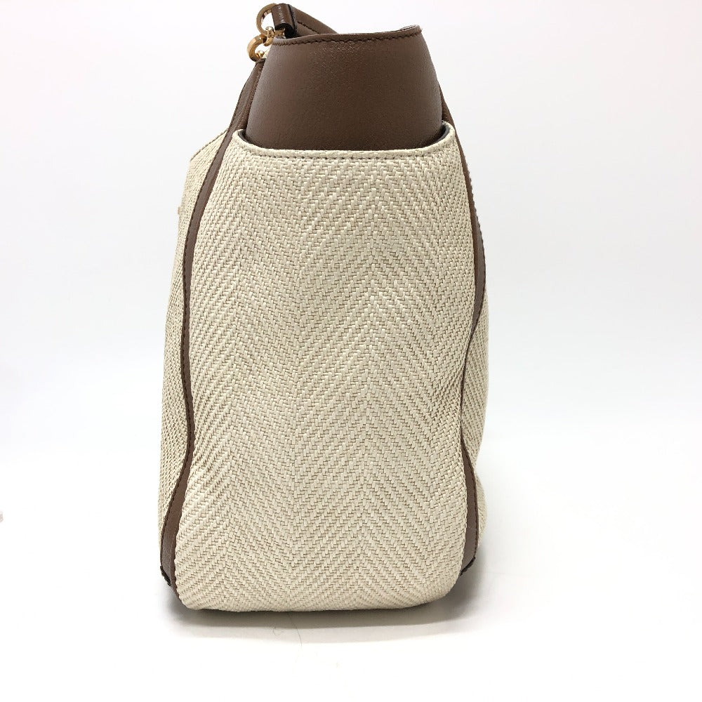 Salvatore Ferragamo ガンチーニ 肩掛けバッグ カバン トートバッグ キャンバス/レザー メンズ ベージュ - brandshop-reference