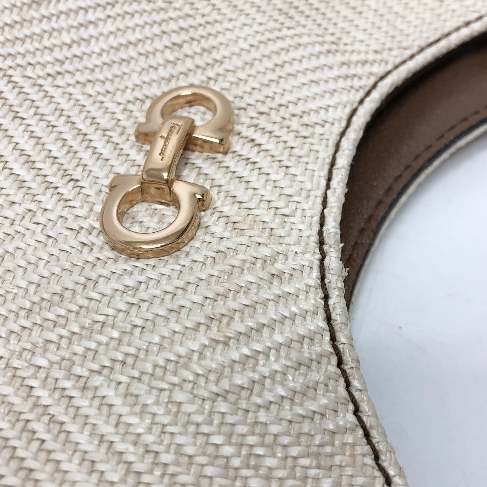 Salvatore Ferragamo ガンチーニ 肩掛けバッグ カバン トートバッグ キャンバス/レザー メンズ ベージュ - brandshop-reference