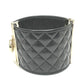 CHANEL CC ココマーク マトラッセ B17P アクセサリー バングル レザー レディース ブラック - brandshop-reference