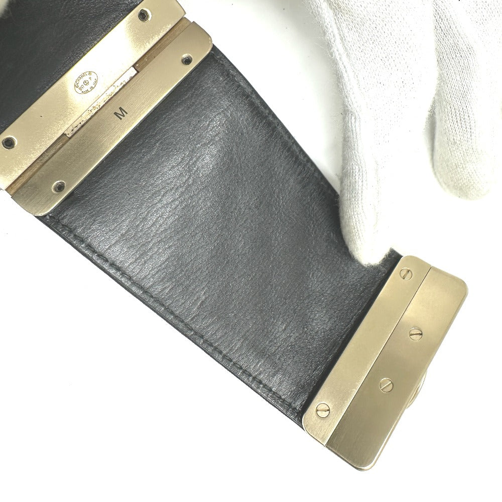 CHANEL CC ココマーク マトラッセ B17P アクセサリー バングル レザー レディース ブラック - brandshop-reference