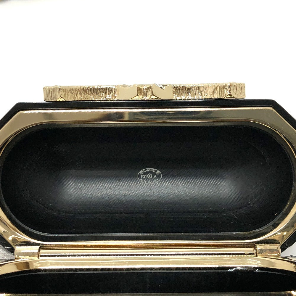 CHANEL AB6425 CC ココマーク AirPodsPro エアポッズケース apple アップル パールショルダー P21A イヤホン ショルダーバッグ イヤフォンケース プラスチック レディース ブラック - brandshop-reference