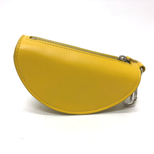 FENDI 7AR706 Taco Motif Coin Case, Wallet, Purse, Pouch, Keychain, Bag Charm, Leather, Women's, Yellow
