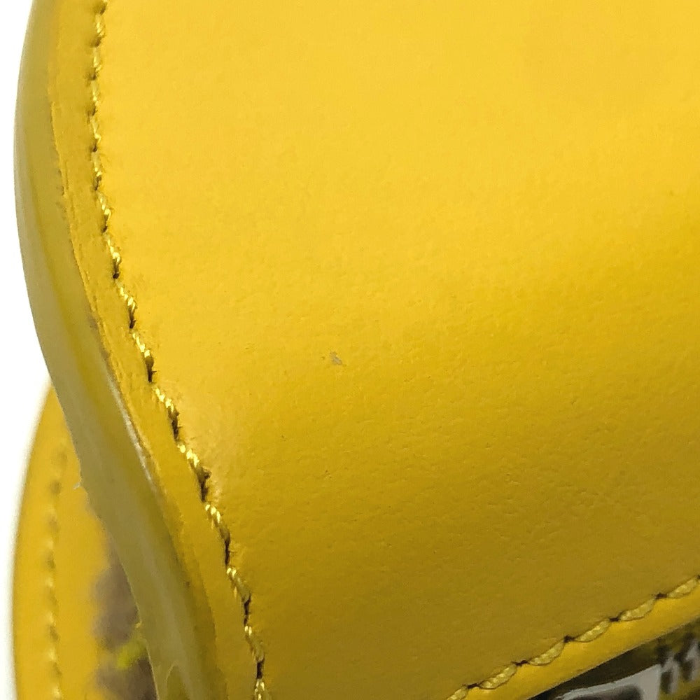 FENDI 7AR706 Taco Motif Coin Case, Wallet, Purse, Pouch, Keychain, Bag Charm, Leather, Women's, Yellow