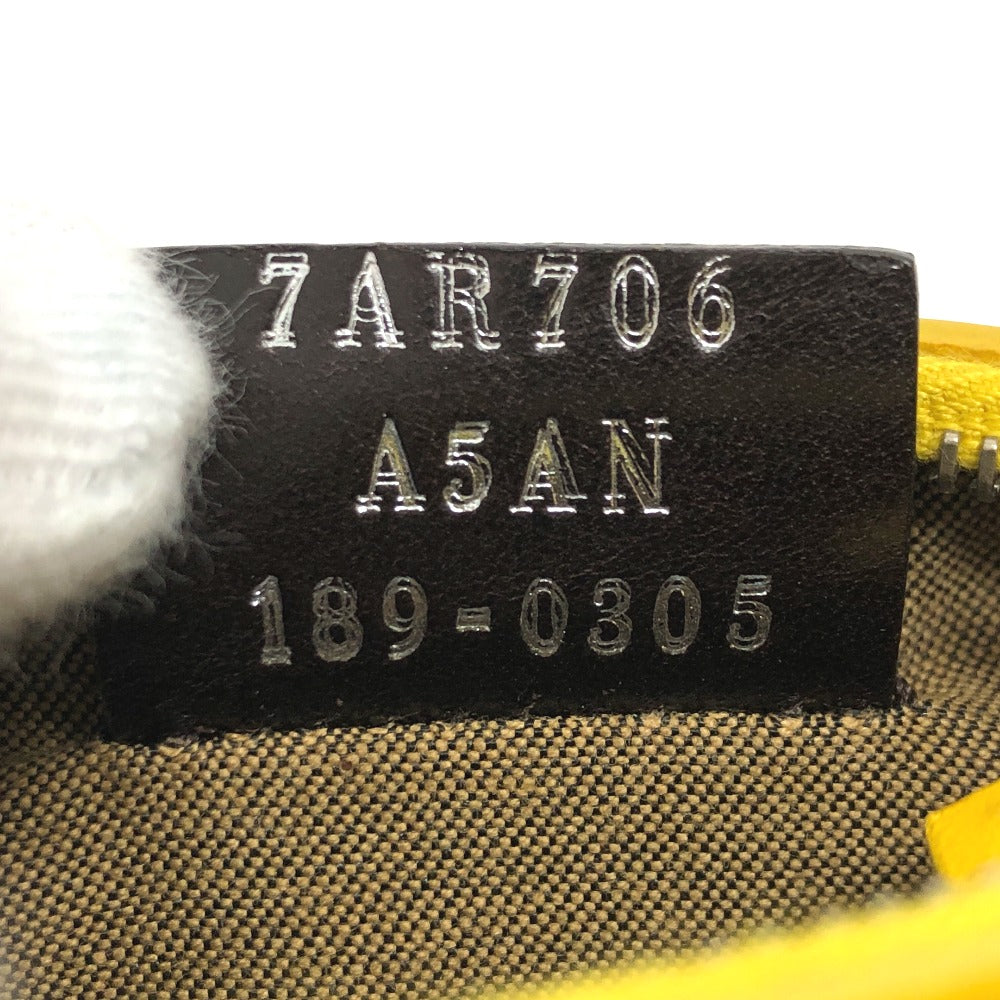 FENDI 7AR706 Taco Motif Coin Case, Wallet, Purse, Pouch, Keychain, Bag Charm, Leather, Women's, Yellow