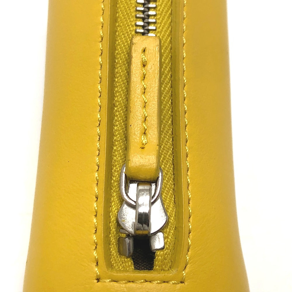 FENDI 7AR706 Taco Motif Coin Case, Wallet, Purse, Pouch, Keychain, Bag Charm, Leather, Women's, Yellow