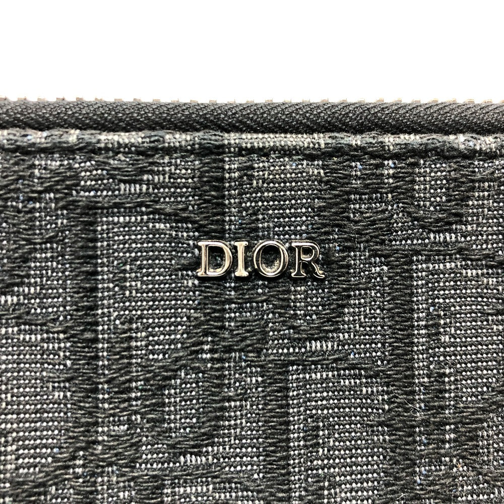 Dior 2ESBC119VPD Oblique Logo Messenger Pouch Bag, Crossbody Pochette Shoulder Bag, Canvas, Men's, Navy