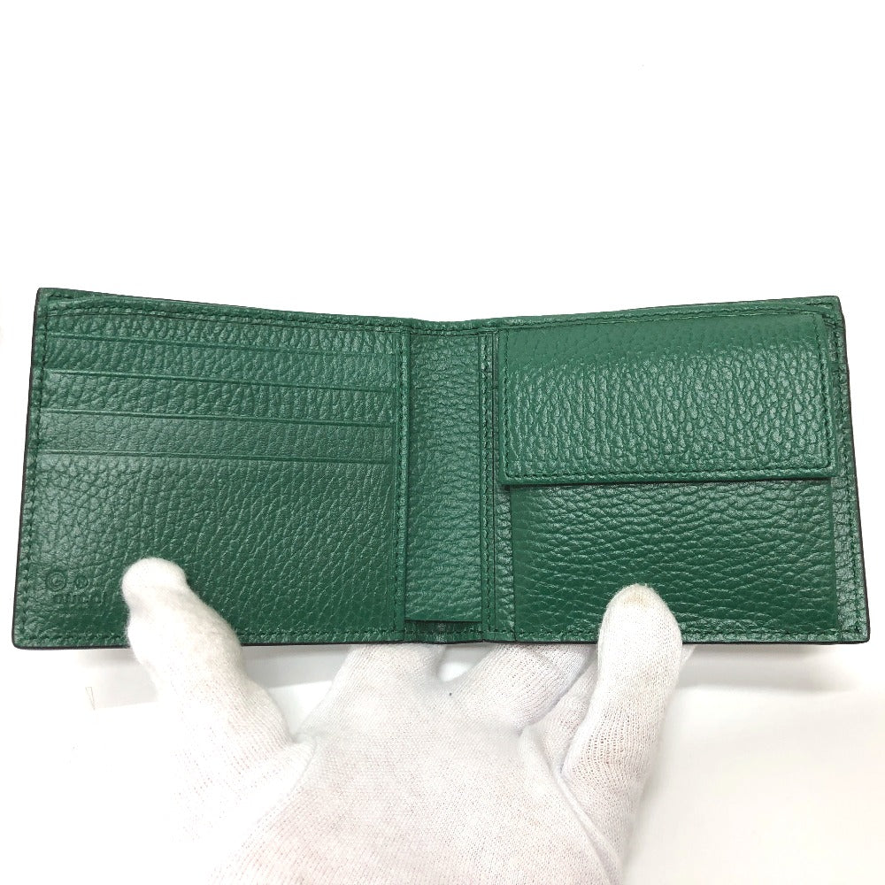 GUCCI 610466 インターロッキングG 2つ折り財布 レザー メンズ ブラック - brandshop-reference
