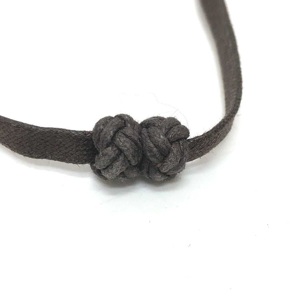 HERMES Attourage Plate Necklace, Buffalo Horn, Women's, Brown