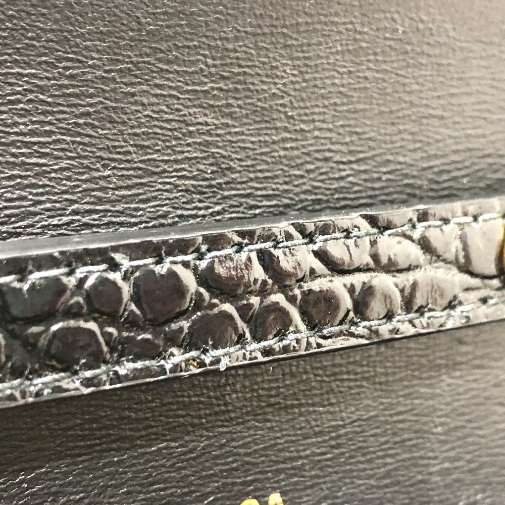 BALENCIAGA 656050 Bロゴ アワーグラス チェーンウォレット ショルダーバッグ レザー レディース ブラック - brandshop-reference