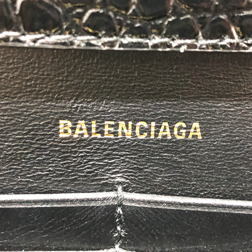 BALENCIAGA 656050 Bロゴ アワーグラス チェーンウォレット ショルダーバッグ レザー レディース - brandshop-reference
