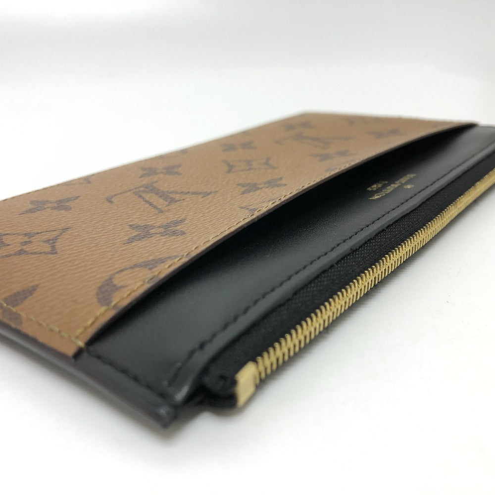 LOUIS VUITTON M80390 モノグラムリバース スリム パース カード財布 ポーチ モノグラムリバースキャンバス レディース ブラウン - brandshop-reference
