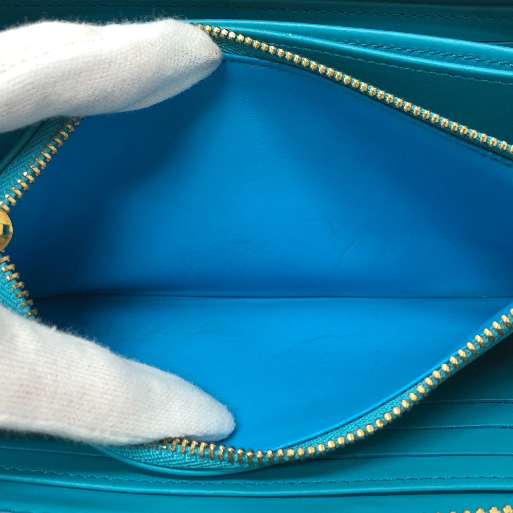 LOUIS VUITTON M81512 モノグラムエンボス ジッピーウォレット ラウンドファスナー 長財布 レザー ユニセックス ブルー - brandshop-reference