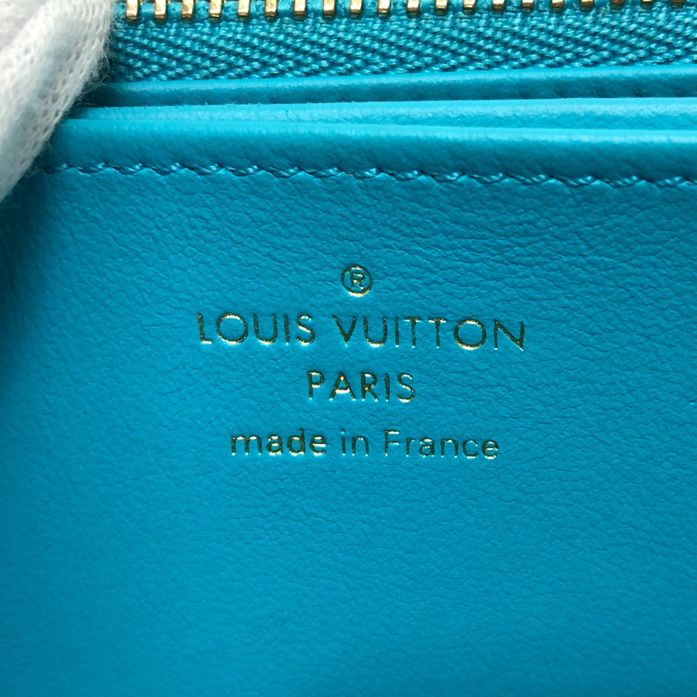 LOUIS VUITTON M81512 モノグラムエンボス ジッピーウォレット ラウンドファスナー 長財布 レザー ユニセックス ブルー - brandshop-reference