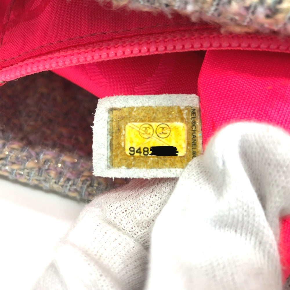 CHANEL CC ココマーク カンボンライン ラージ ショルダーバッグ 肩掛け トートバッグ ツイード レディース パープル系 - brandshop-reference